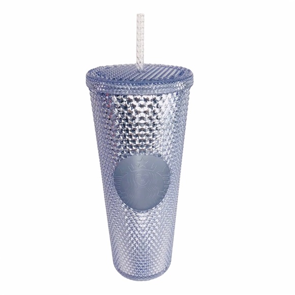 STARBUCKS Bling Platinum Tumbler WINTER HOLIDAY - Picture 1 of 3
